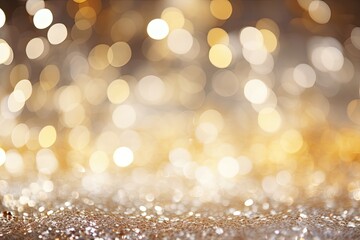 glitter pattern with bokeh effect gold