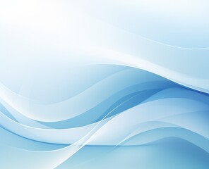 Blue background vector presentation design template with abstract curved lines and soft light
