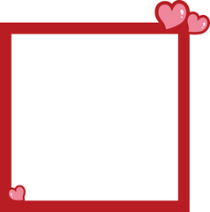 Obraz premium Red Heart Photo Frame