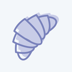 Icon Croissant. suitable for Bakery symbol. two tone style. simple design editable. design template vector. simple illustration