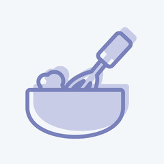 Icon Dough Shaker. suitable for Bakery symbol. two tone style. simple design editable. design template vector. simple illustration