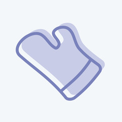 Icon Kitchen Glove. suitable for Bakery symbol. two tone style. simple design editable. design template vector. simple illustration