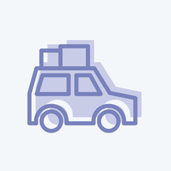 Icon Suv. suitable for education symbol. two tone style. simple design editable. design template vector. simple illustration