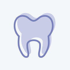 Icon Tooth. suitable for medicine symbol. two tone style. simple design editable. design template vector. simple illustration