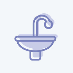 Icon Sinks. suitable for building symbol. two tone style. simple design editable. design template vector. simple illustration