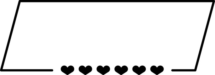 Heart border frame doodle