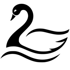 Swan logo silhouette