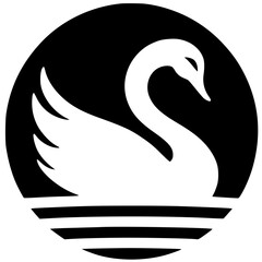 Swan logo silhouette