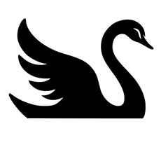 Obraz premium Swan logo silhouette