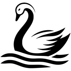 Swan logo silhouette