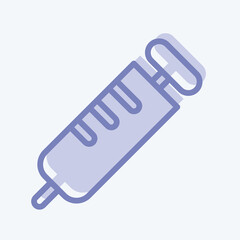 Icon Vaccination. suitable for education symbol. two tone style. simple design editable. design template vector. simple illustration