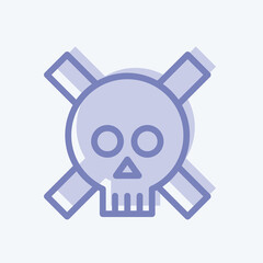 Icon Dangerous. suitable for Security symbol. two tone style. simple design editable. design template vector. simple illustration