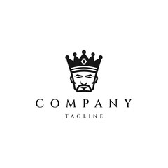 King crown logo icon design vector template