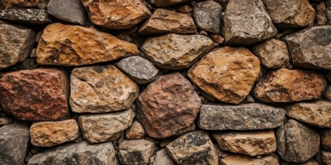 Stone background, rock wall backdrop with rough texture. Abstract, grungy and textured surface of stone material. Nature detail of rocks