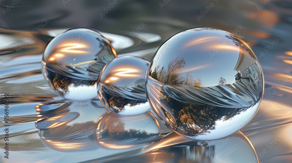 Poster using reflections. using reflections, objects integrate with their surroundings and create interesti