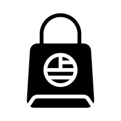 bag glyph icon