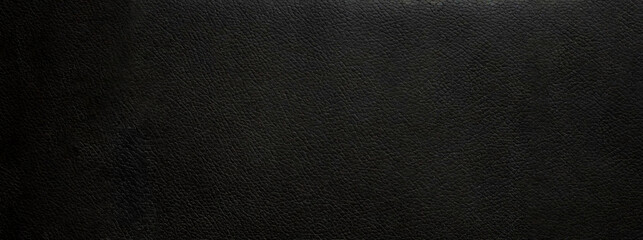 Black grained leather surface texture