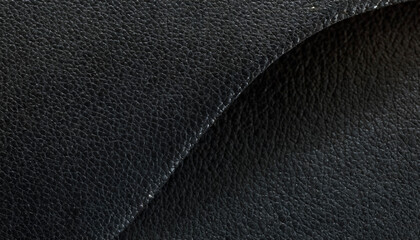 Black grained leather surface texture