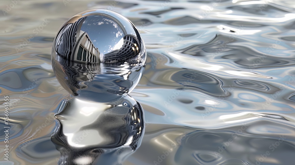 Poster using reflections. using reflections, objects integrate with their surroundings and create interesti