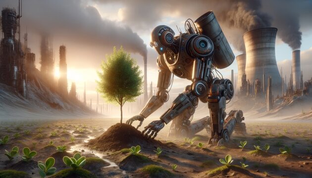 A highly detailed, noise-free image capturing the spirit and style of the futuristic robot, similar to the previous images.