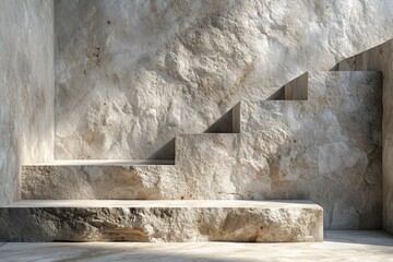 A minimalist podium inspired by a tranquil forest clearing