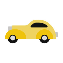 ancient car icon in color style