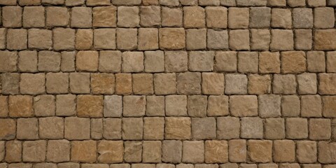 Stone pavement texture. Abstract background of cobblestone pavement close-up. Seamless texture. Perfect tiled on all sides.
