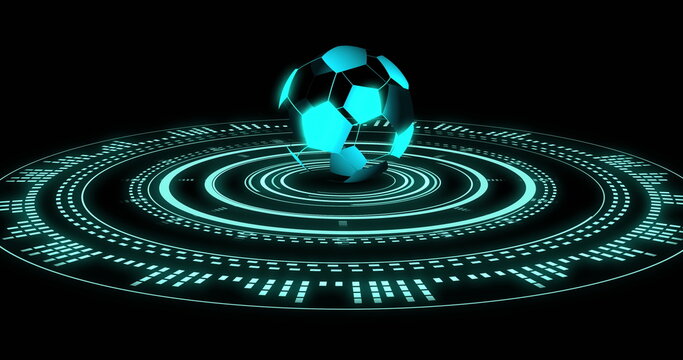 Image of scope scanning over digital football