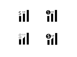 Economic development icon, Financial growth, Research business data, Recovery or increase income, chart investment- editable  vector illustration set.