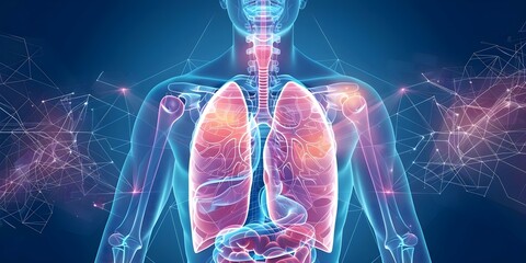 Medical Illustration: Exploring the Intricacies of the Human Respiratory System. Concept Anatomy, Respiratory System, Medical Illustration, Science, Health