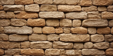 Fototapeta premium Stripe stone wall pattern, seamless texture.