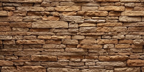 Fototapeta premium Stripe stone wall pattern, seamless texture.