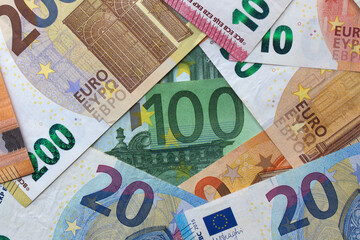 Euro money. The national currency of the European Union	

