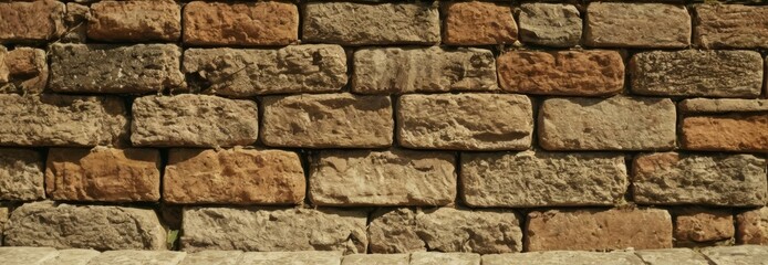 Texture of old stone brick wall background