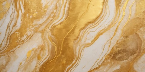 Obraz premium Texture of watercolor paint. Spreading golden paint out marble wallpaper