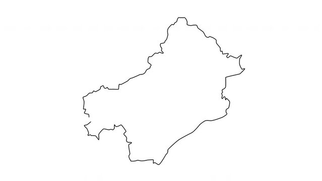 animated sketch of a map of Errachidia in Morocco
