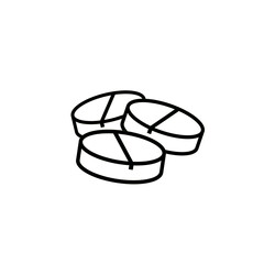 pills icon on white background	
