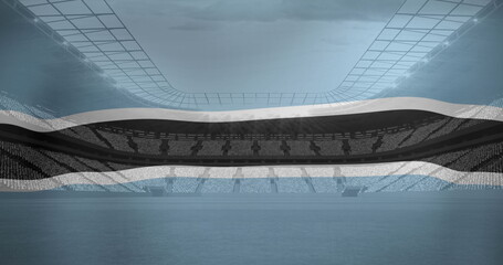 Obraz premium Image of flag of botswana over sports stadium