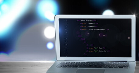 Image of data processing on computer screen