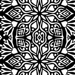 Fototapeta premium Vector seamless decorative geometric shapes pattern background 