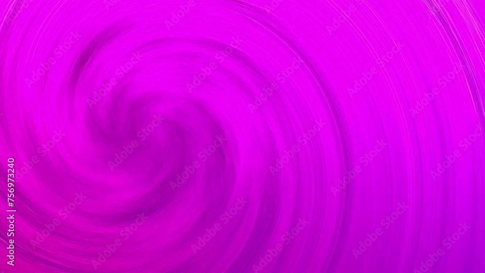 Poster pink rotating spiral animation on the left side with caustics in the center