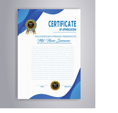 Professional Elegant certificate template design