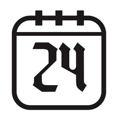 Monoline calendar vector icon set
