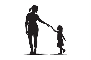  A Mother's Embrace
 Motherhood Silhouette
 Mom and Child Silhouette
Silhouette of Mother and Child
