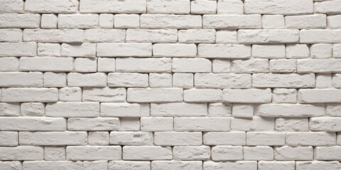 Fototapeta premium White Rectangle brick stone wall seamless background and texture