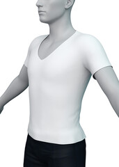 Fototapeta premium 3D Rendered Male mannequin in white shirt