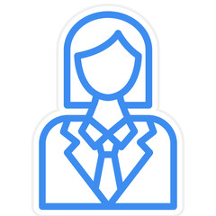 Business Woman Icon Style