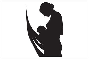  A Mother's Embrace
 Motherhood Silhouette
 Mom and Child Silhouette
Silhouette of Mother and Child
