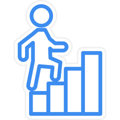 Climbing Steps Icon Style
