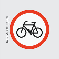 bicycle sign on a white background